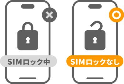 SIMロック中とSIMロックなしのスマートフォンの比較